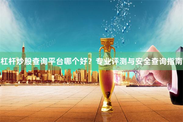 杠杆炒股查询平台哪个好？专业评测与安全查询指南